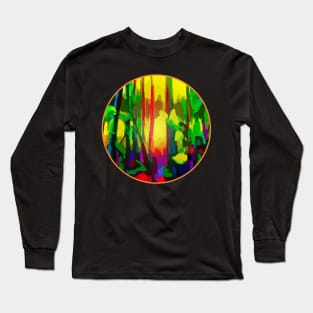 Circle Abstract Jungle Multicolor Long Sleeve T-Shirt